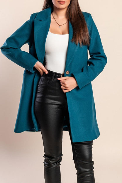 Elegantní kabát se zapínáním na knoflíky