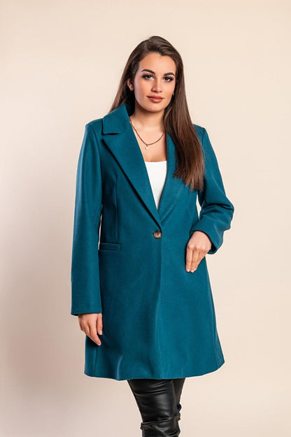 Elegantní kabát se zapínáním na knoflíky