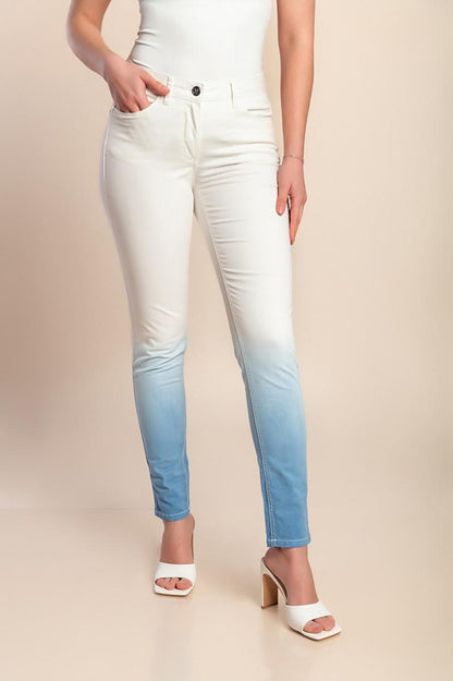 Slim-fit cotton trousers