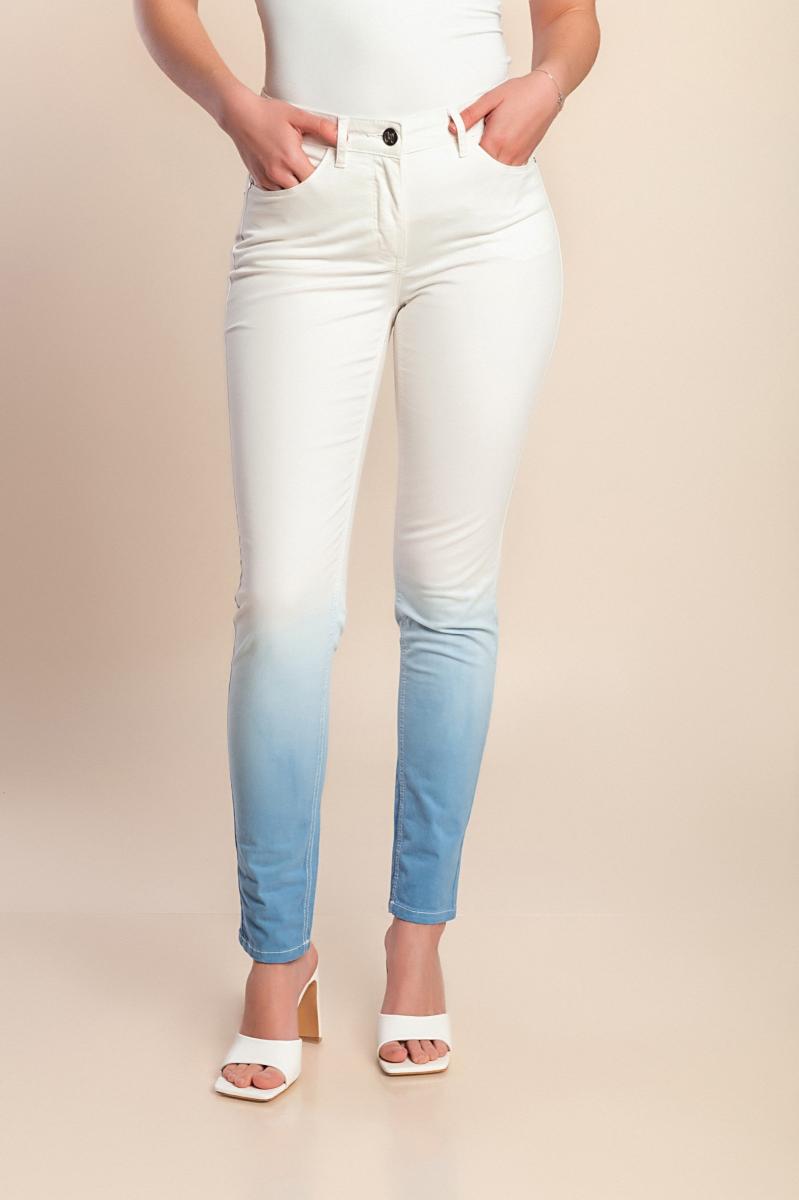 Slim-fit cotton trousers