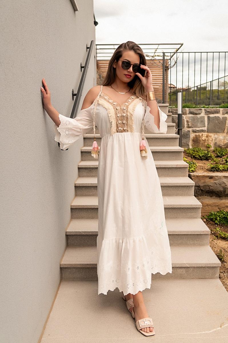 Maxi abito estivo con ricamo Fioranna