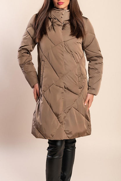 Quilted jacket with hood