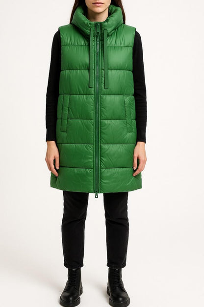Long quilted vest