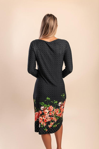 Plus size dress with floral print