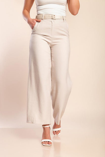 Elegante lange Hose mit Gürtel