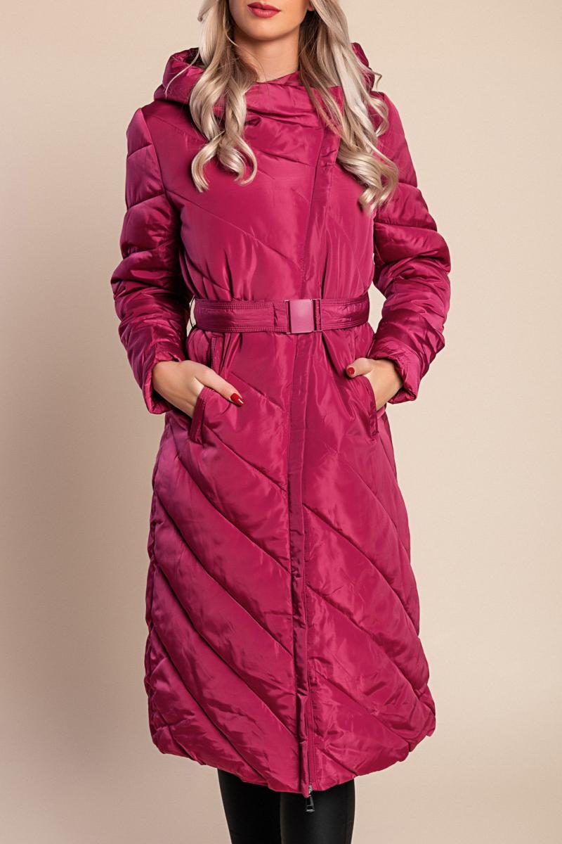 Long quilted winter jacket