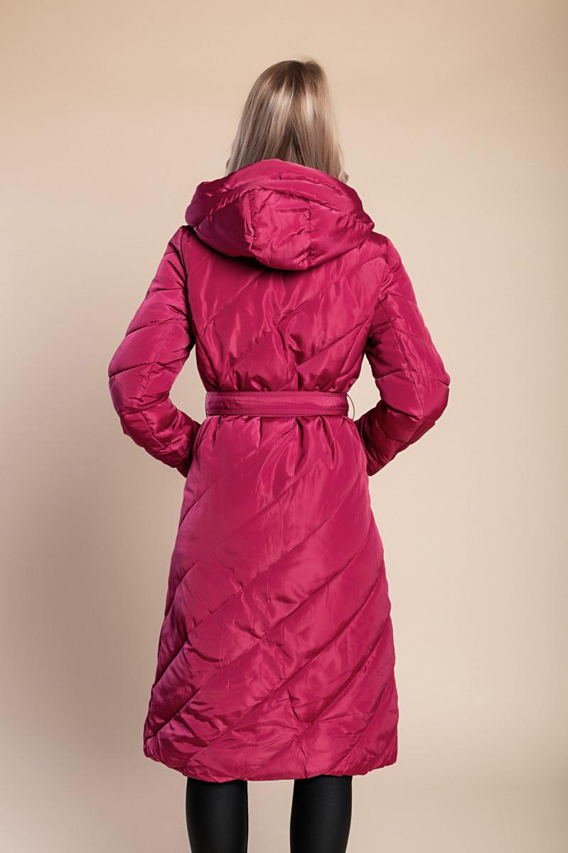 Long quilted winter jacket