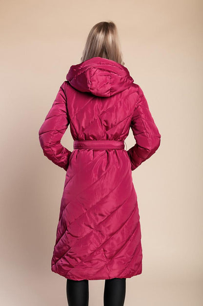 Long quilted winter jacket