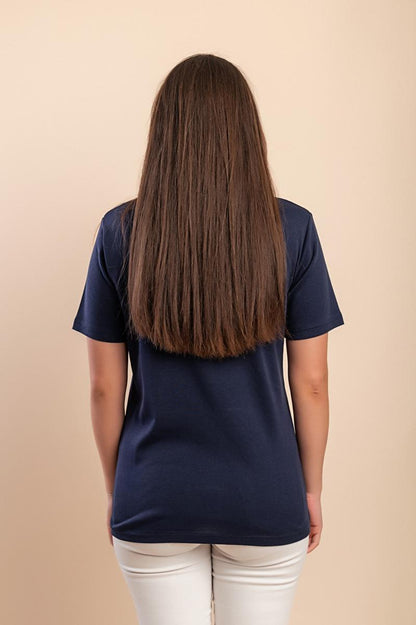 Baumwoll-T-Shirt mit Kragen und Taschen