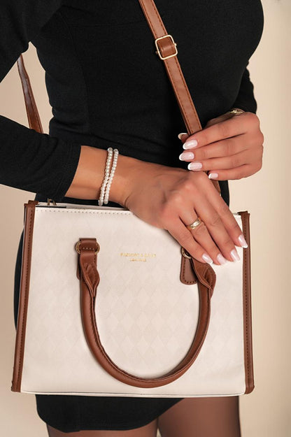 Handbag in two-tone combination