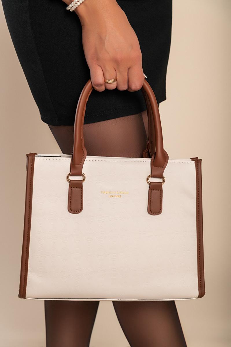 Handbag in two-tone combination