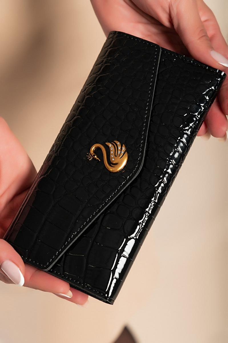 Crocodile print wallet