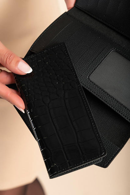 Crocodile print wallet