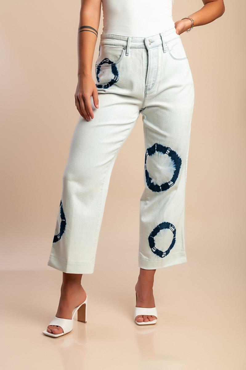 7/8 jeans with print