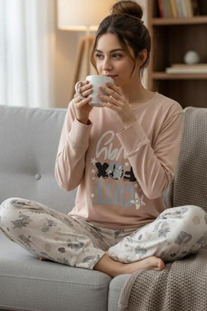 Pijama largo estampado