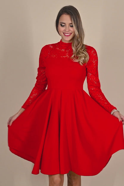 Vestito midi aderente in pizzo