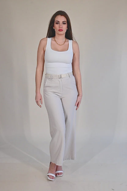 Elegante lange Hose mit Gürtel