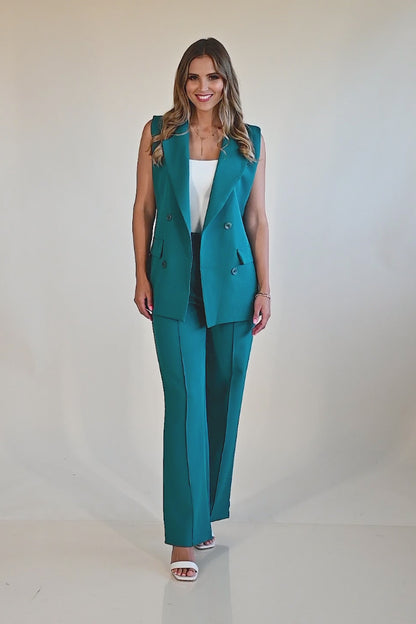 Elegantes Set aus ärmellosem Blazer und Hose