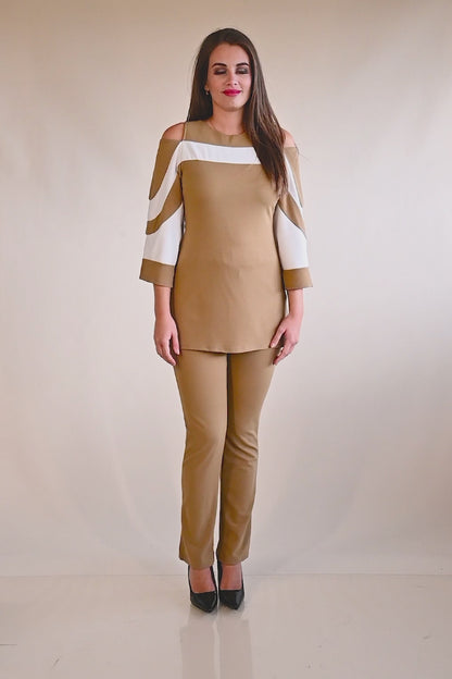 Completo elegante di top e pantaloni