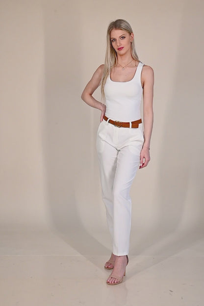Pantaloni eleganți lungi cu croială dreaptă Tordina