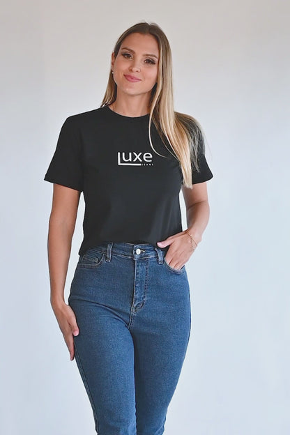 Luxe-jeans 40K Cotton T-shirt met logo