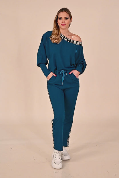 Set mit geometrischem Print