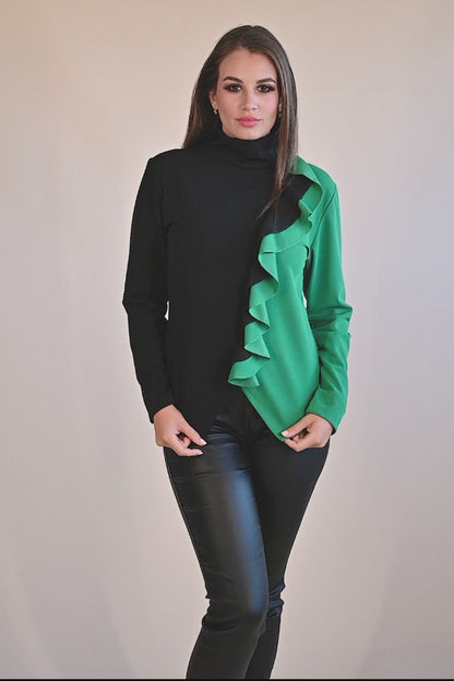 Top with ruffles