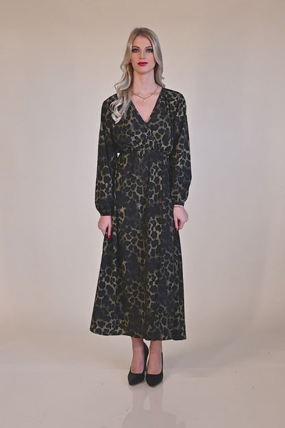 Lange jurk met luipaardprint