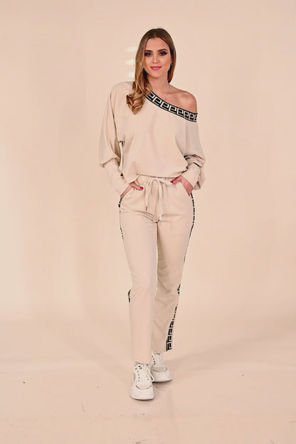 Set mit geometrischem Print
