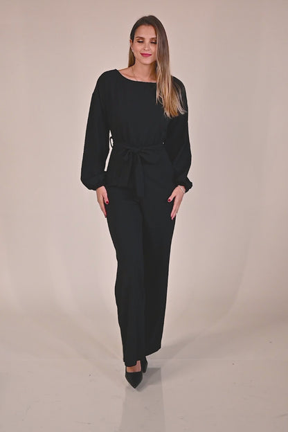 Salopetă elegantă cu mâneci lungi